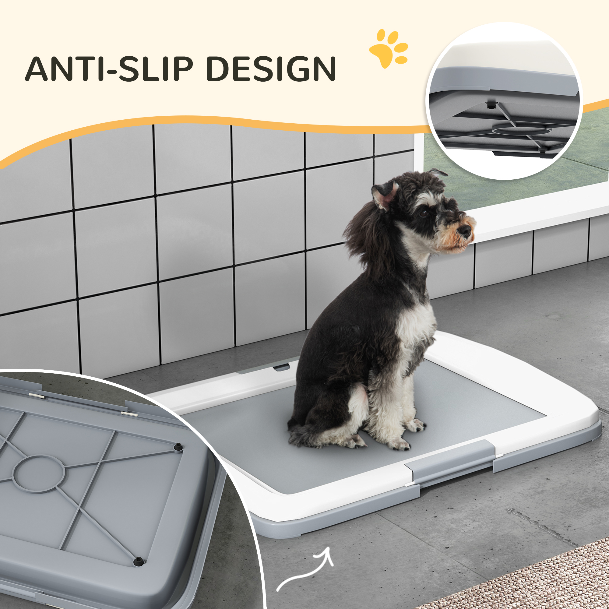 Dog Toilet Tray For Training Dogs, Dog Litter Tray For Indoor, Outdoor, 63 X 49 X 6cm photo 3