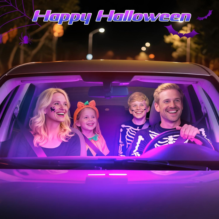 Winzwon Car Interior Lights, LED Lights For Halloween Car Accessories photo 2