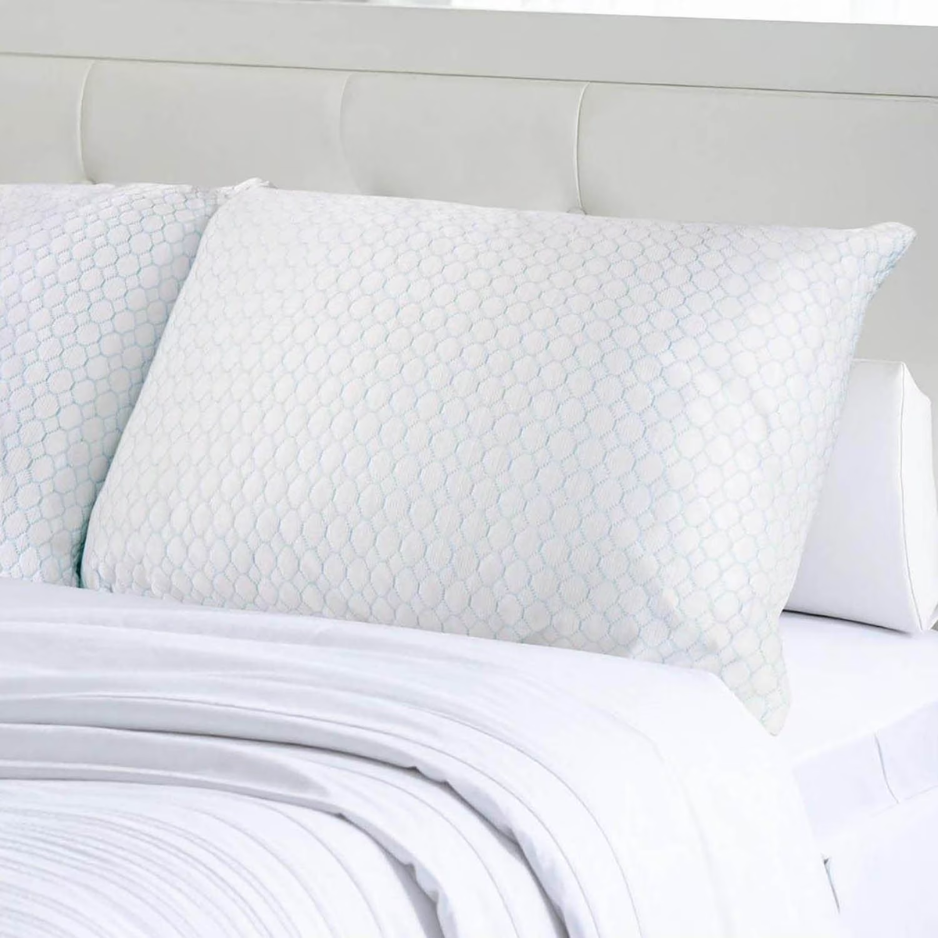 2-Pack Cooling Down Microfiber Pillows, Standard Queen Size photo 3