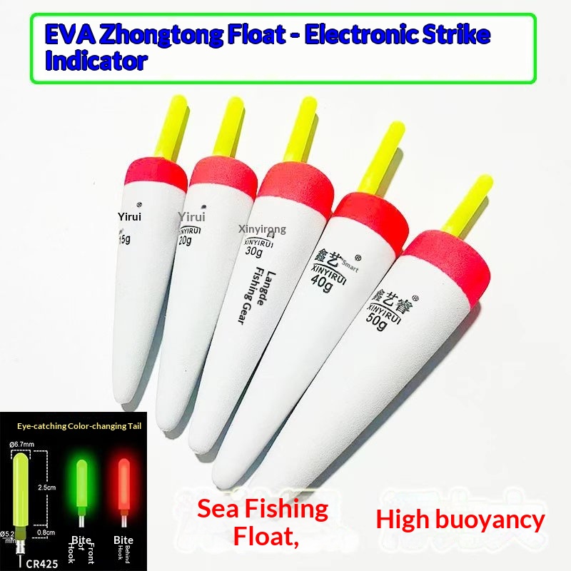 Eva Electronic Luminous Fishing Float, Barracuda Float, Foam Float, Sea Fishing Float, Large Buoyancy, Through-Hole Float, Running Float, Carp Float photo 1