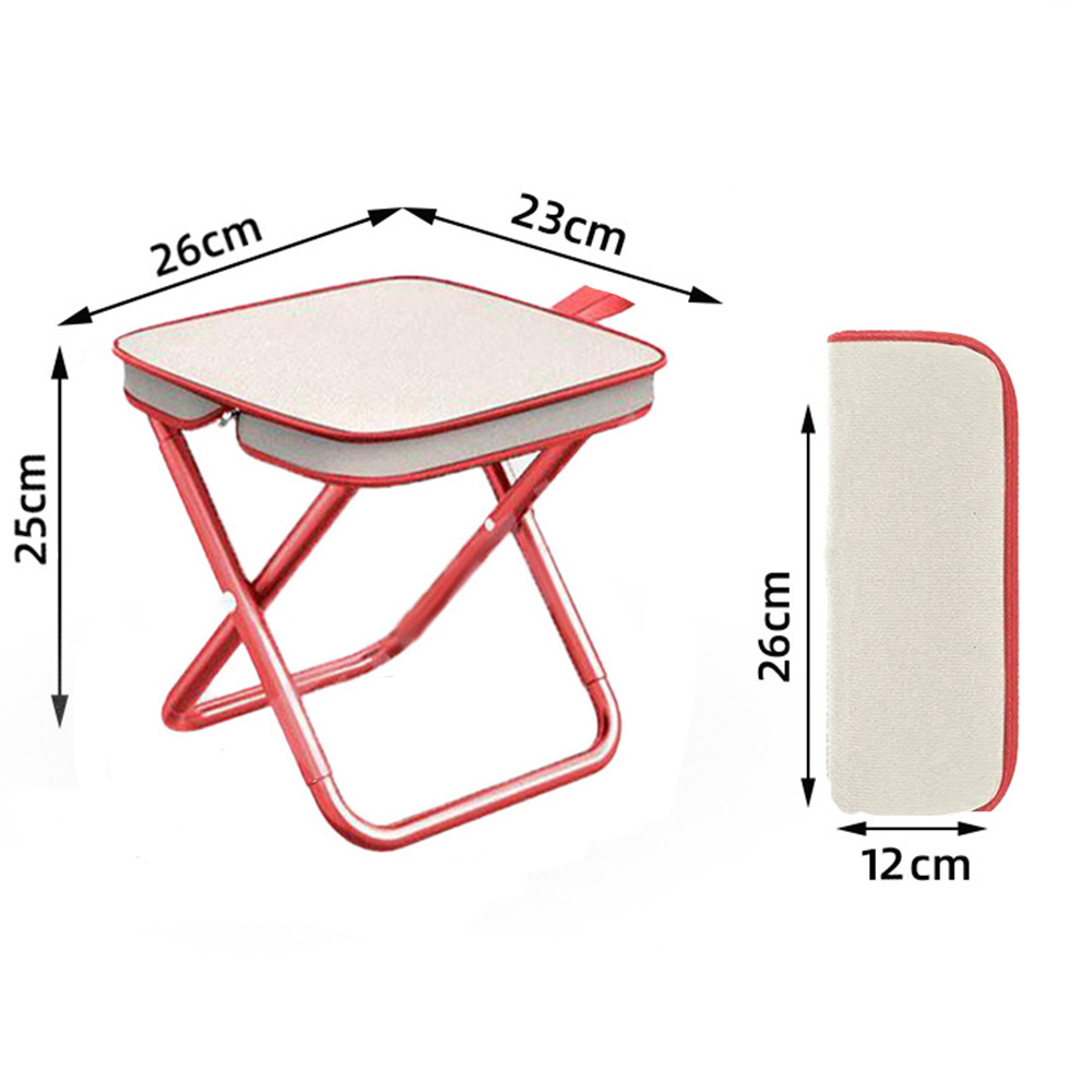 Portable Foldable Camping Stool Chair Small Handbag Style Folding Outdoor Stool, Student Stool, Queue Essential, Picnic Stool & Train Stool photo 5