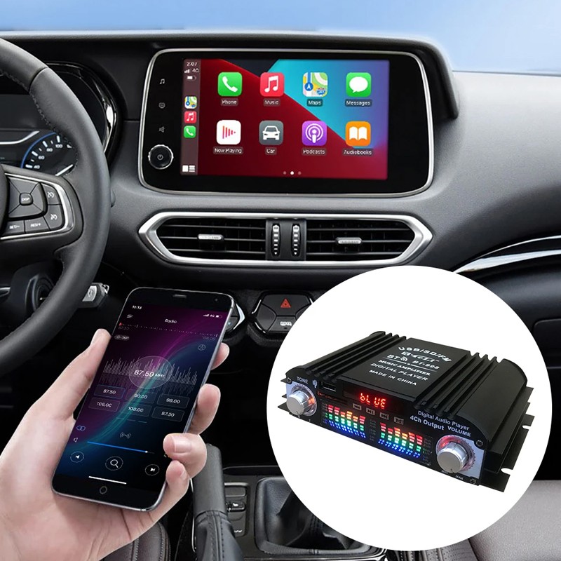 1600W Digital Power Amplifier Bluetooth Stereo HiFi Audio 4CH USB SD FM Remote photo 1