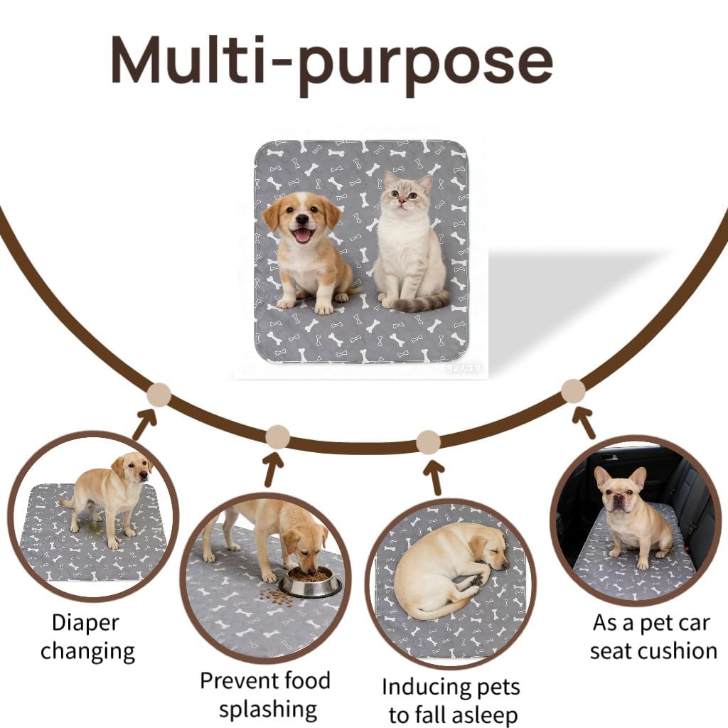 Puppy Urine Pad, Non-Slip Leakproof Dog Pee Mat , Washable Reusable Puppy Training Pads,Odor Resistant Absorbent Pad For Dogs And Cats photo 7