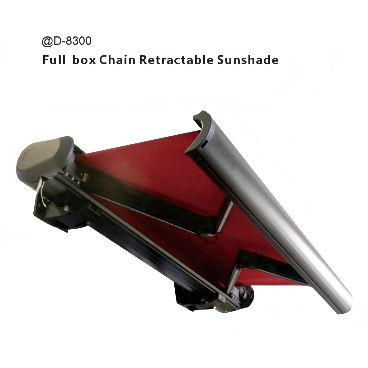 D8300 Full Box Retractable Awning 2-6m & 1.5-3m  Heavy Duty Motorized Patio Canopy With LED Light Remote  Smart Rain Wind Sensor photo 1