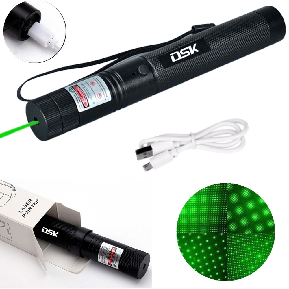 Green Laser Pointer Pen Light USB Rechargeable 990Miles 532NM Astronomy Visible Beam Light 1mw Flashlight photo 4