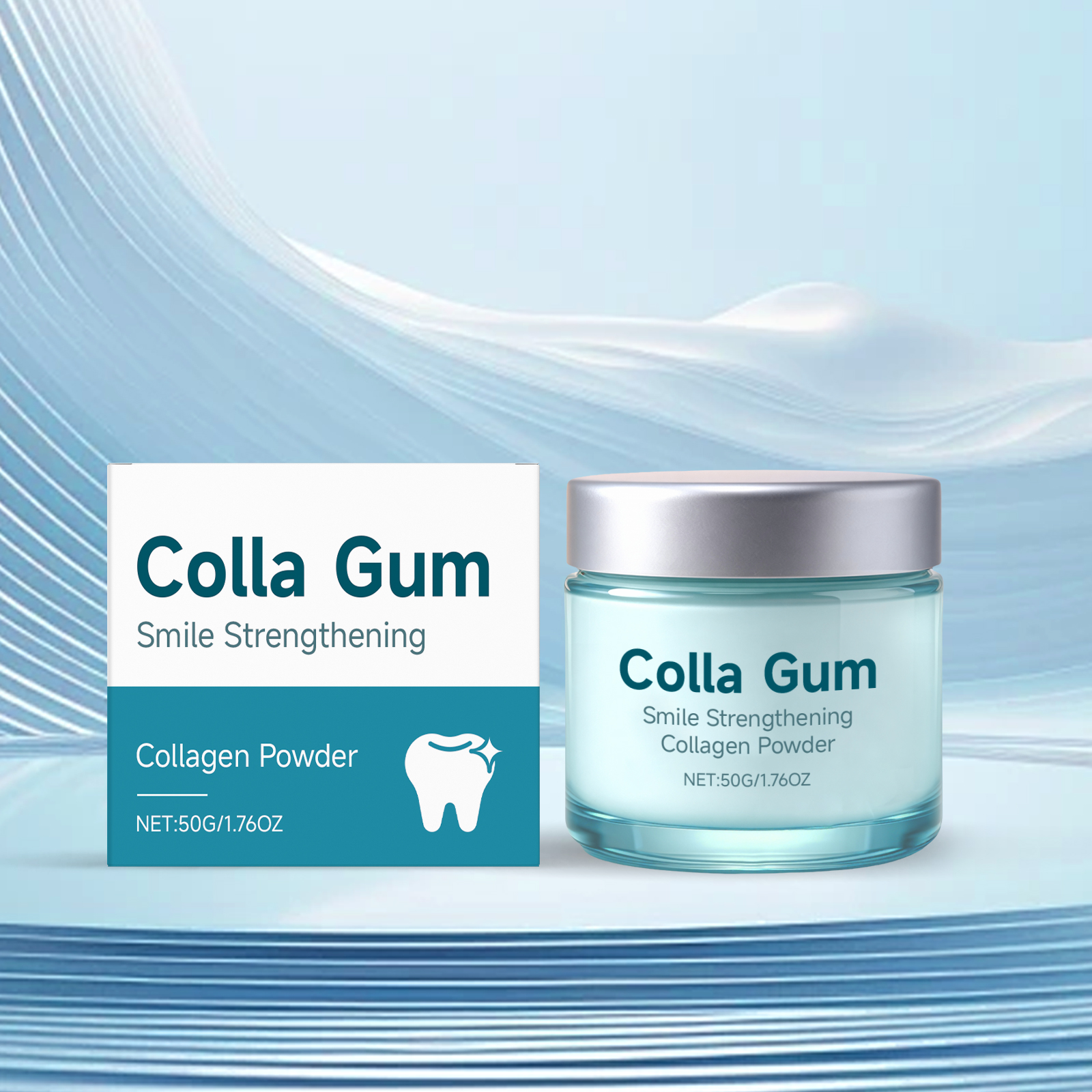 Collagen Tooth Whitening Powder 50g-box photo 1