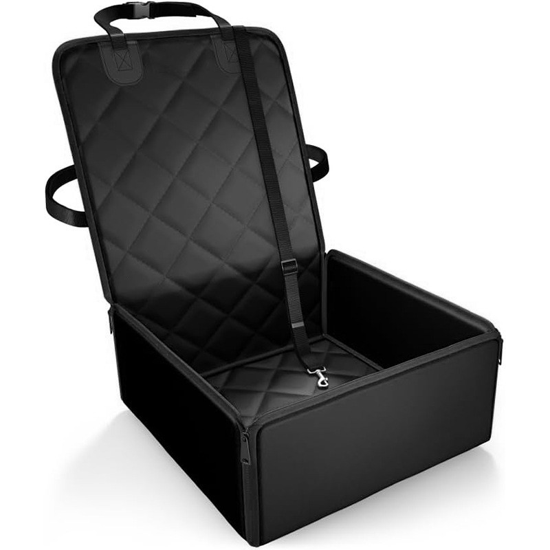Dog Car Seat With Belt And Strong Padded Sides - Waterproof Pet Booster photo 4