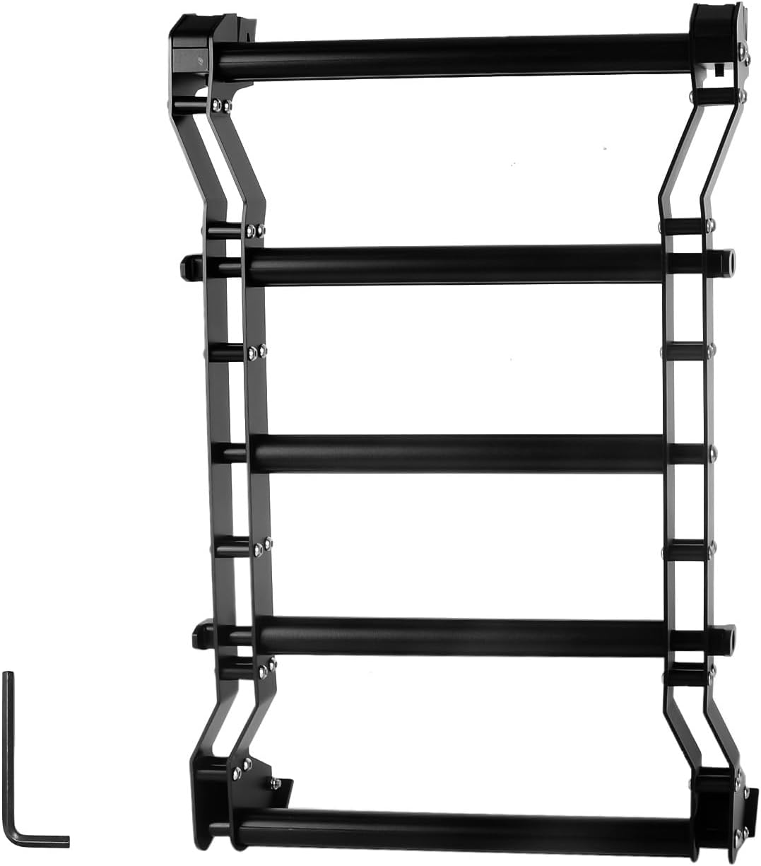 Rear Window Ladder Compatible With 2018-2025 Je Ep Wrangler JL JLU 2 Door 4 Door, Heavy Duty Aluminum Alloy Roof Access Ladder Rack, 200LBS Load Capacity Multifunctional Flank Luggage Ladder Kit photo 1