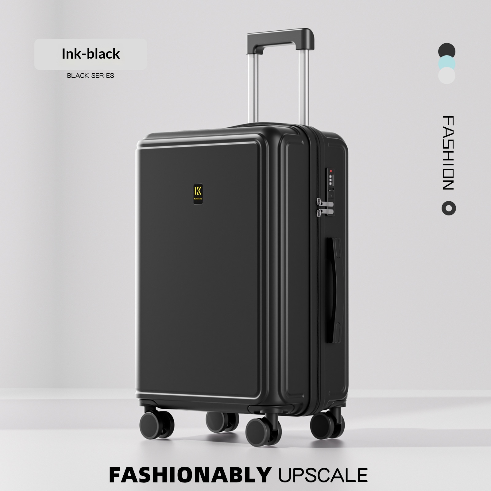 2026 New Luggage Trolley Case Student 20 Inch Lightweight Boarding Large Capacity Password Travel Leather Box Male - DY5209 Rock Dark photo 1