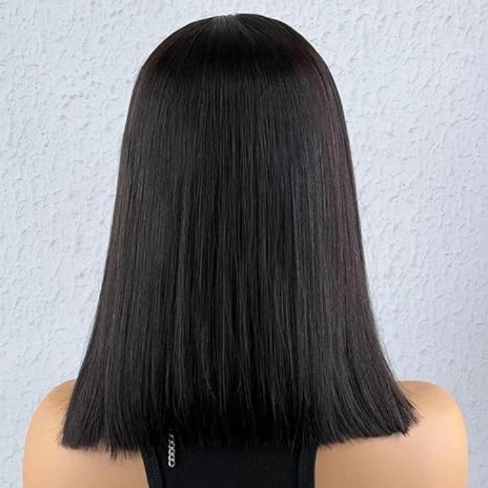13x4 Lace Front Bob Wig, Straight Texture, Natural Color, Density photo 4