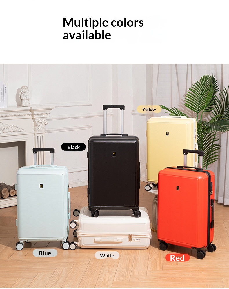 2026 New Luggage Trolley Case Student 20 Inch Lightweight Boarding Large Capacity Password Travel Leather Box Male - DY5209 Red photo 2