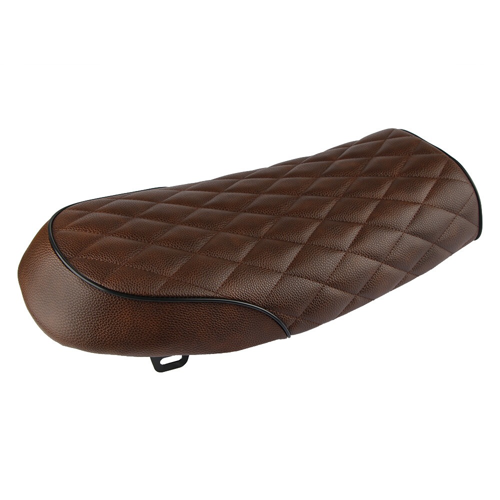 Universal Motorcycle Seat Flat Brat Saddle For Y Amaha H Onda S Uzuki Cafe Racer UK photo 2