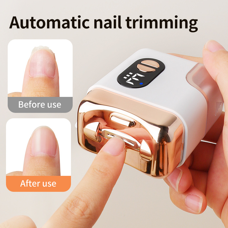 Electric Nail Clipper With LED Light, Portable Rechargeable Dual-Blade Nail Trimmer & Grinder For Elderly, Kids & Home Use photo 4