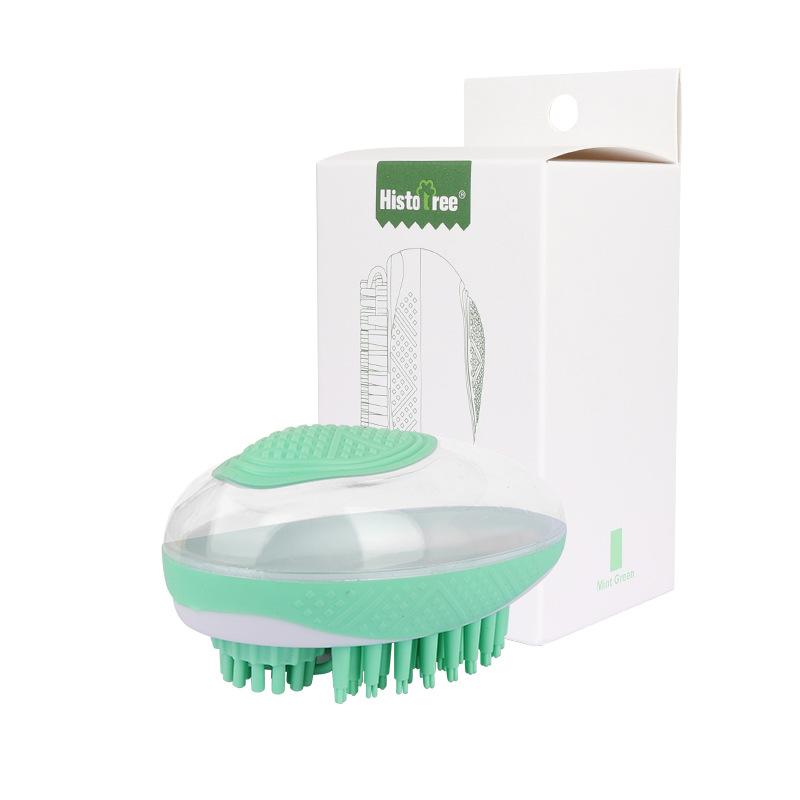 Dog Cat Bath Brush 2-in-1 Pet SPA Massage Comb Soft Silicone Pets Shower Hair Grooming Cmob Dog Cleaning Tool Pet Products photo 4
