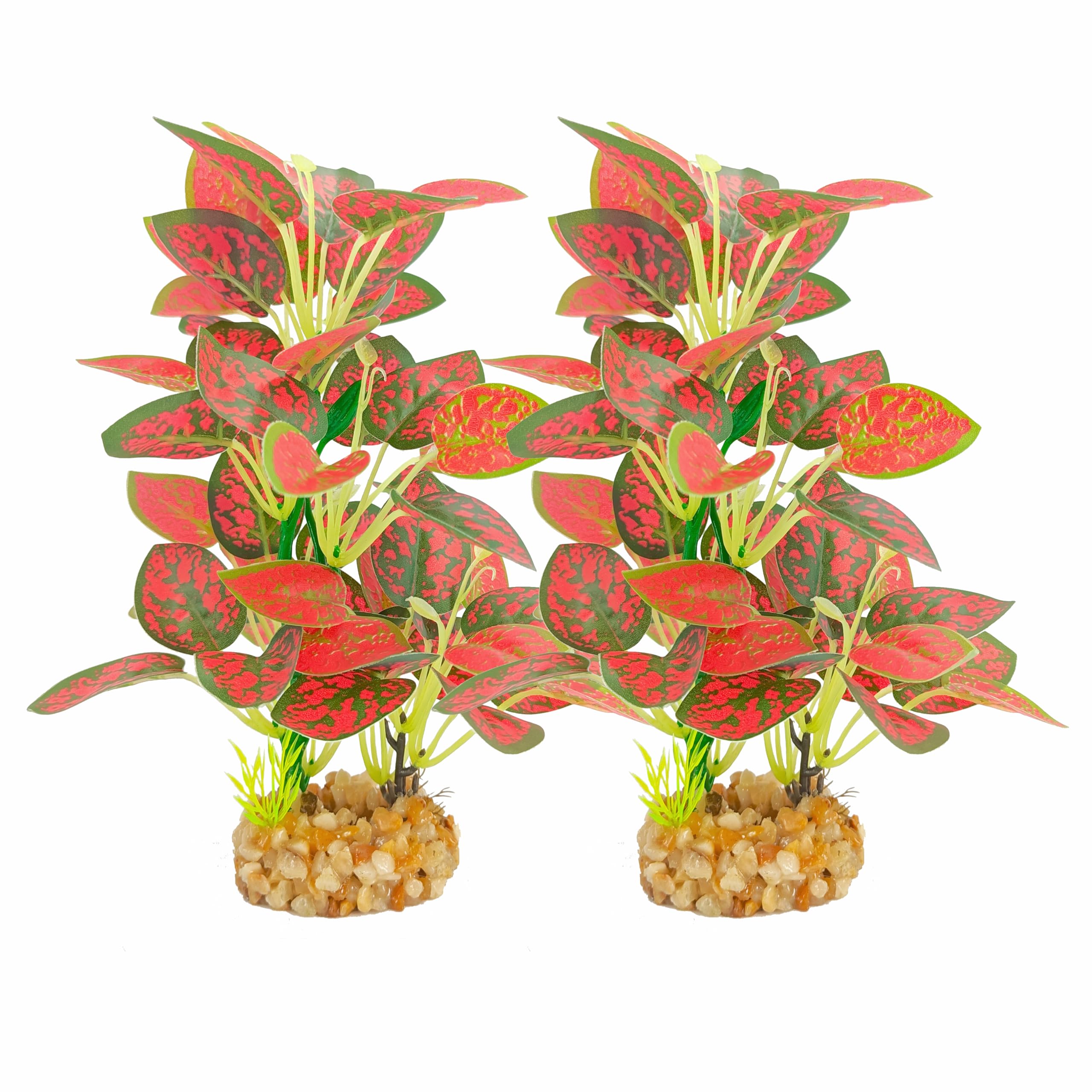 Silk Aquarium Plants 2-Pack, 8.6-inch Artificial Aquarium Silk Plants -  Simulated Fish Habitat Decor, Safe Silk Plants For Aquariums Fish Fishbowl photo 1