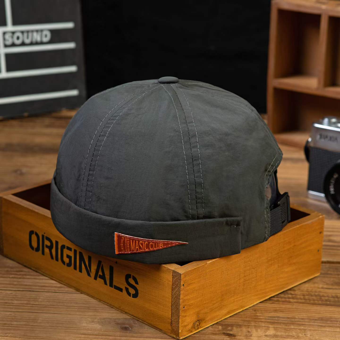Japanese-style Quick-drying Breathable Fabric Triangular Logo Master Cap With Rolled Brim And Soft Top Without Brim - Hip-hop Hat photo 5