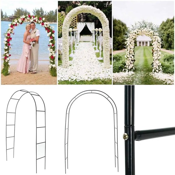 78inch H X 45inch W Metal Garden Arch Trellis,Adjustable Arbor Trellis For Garden Climbing Plants Support photo 7
