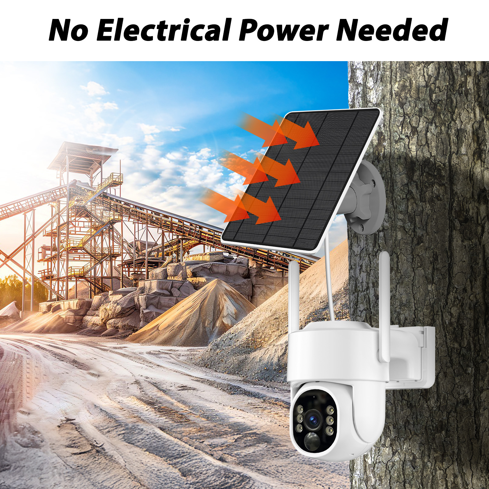 4G Rechargeable Battery PTZ CAMERA With 64GB Memory Card 4MP Dome Solar Camera CCTV Security 360 Degree Ip PTZ Camera photo 5