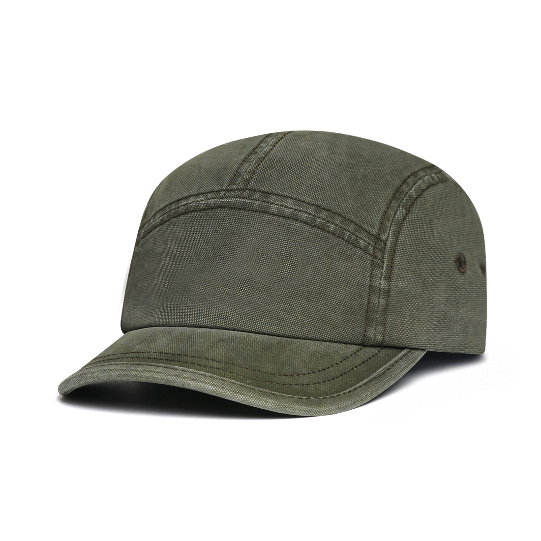 Fashionable And Simple Light Board Water-washed Distressed Baseball Cap With Short Brim, Five-piece Construction, Workwear Style Hat For Outdoor And Daily Casual Wear photo 5