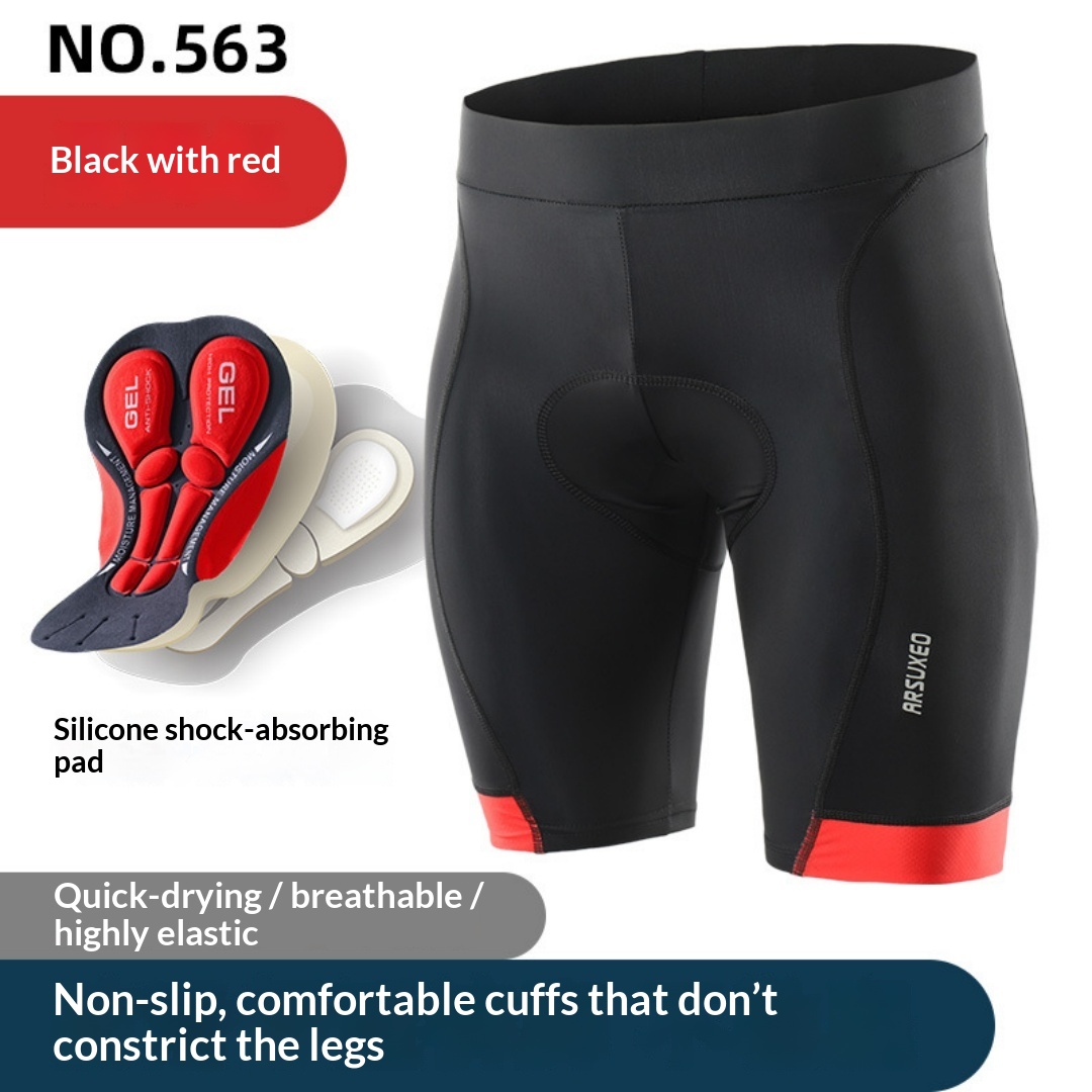 Summer Quick-Drying Breathable Men's Cycling Clothing Reflective Tight Elastic Road Cycling Pants Shock-Absorbing Silicone Pad Aosuou photo 5