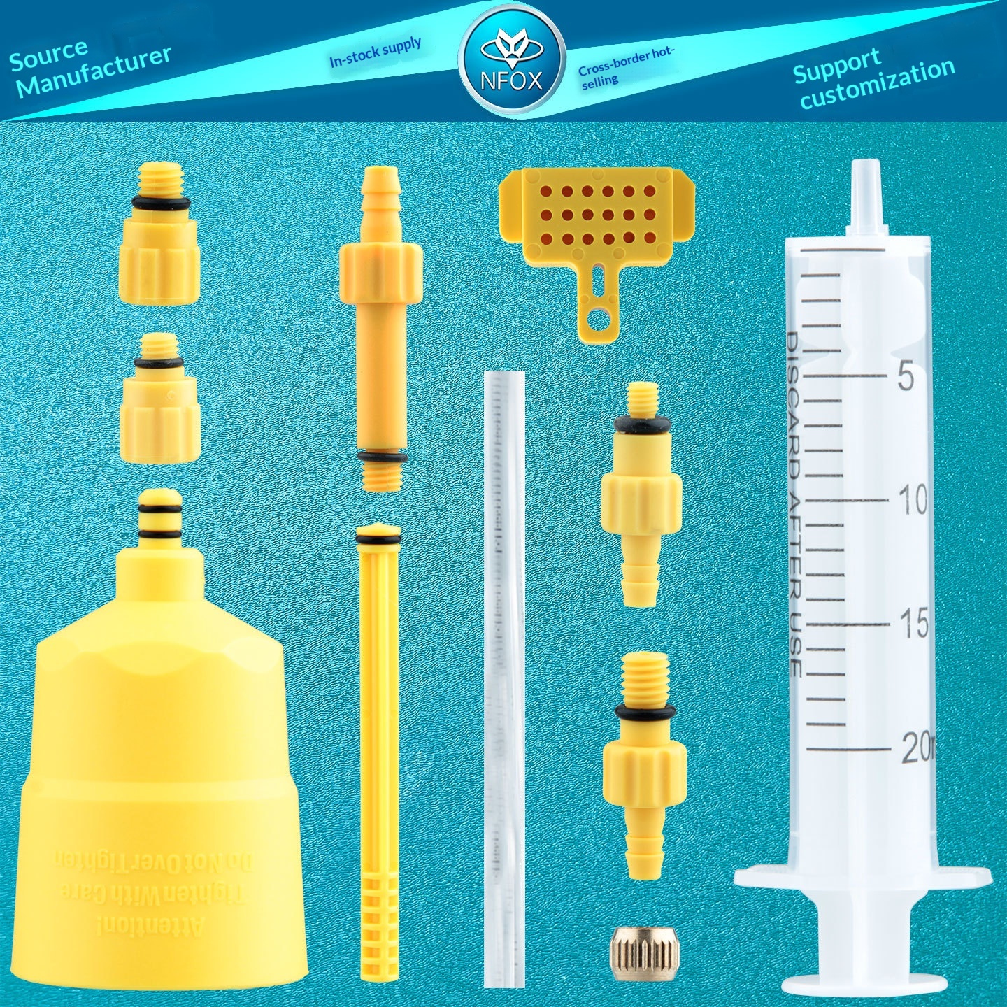 Ezmtd Hydraulic Brake Oil Disc Tool Set Simple Bicycle Oil Filling And Replacement Funnel Exhaust Connector Hot Sale photo 8