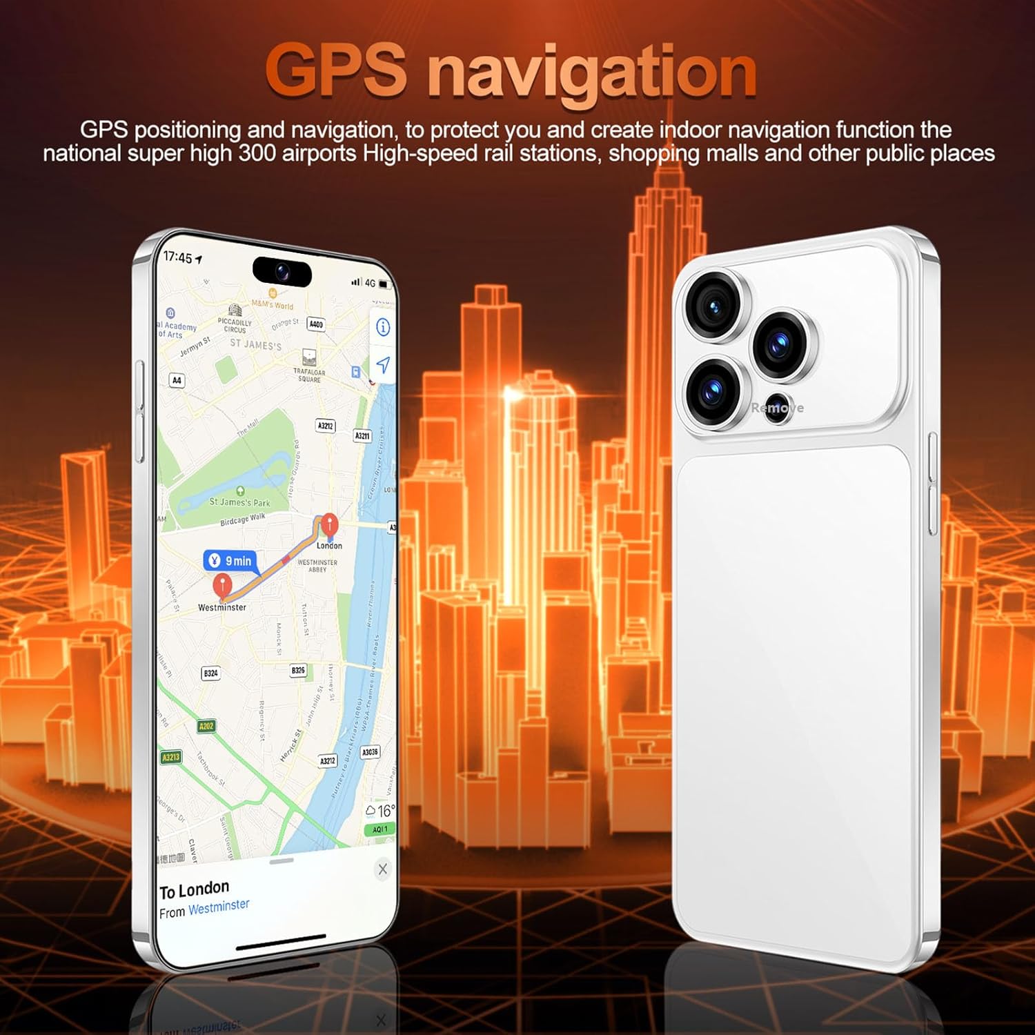A17 Pro Max 5G Android 15 Smartphone, 6.8in FHD- Display, 8GB RAM - 256GB Storage, 72MP Front & 108MP Rear Camera, 8000mAh Battery, Global Version photo 5