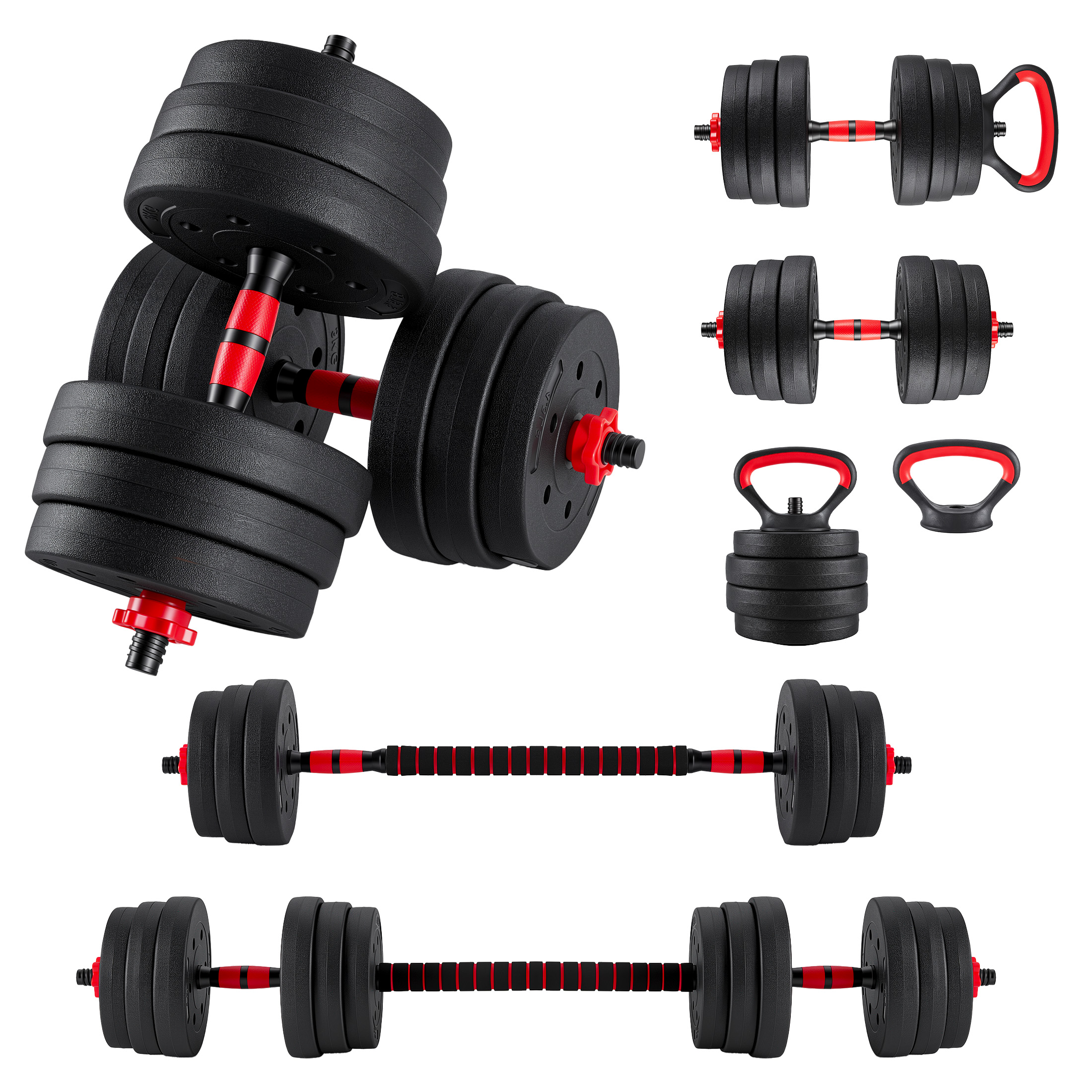 Adjustable Dumbbell Set, 20-40-60 Pounds, 5-in-1 Weight Combination photo 3