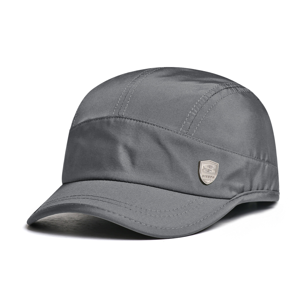 Lightweight, Breathable, Quick-drying Baseball Cap With Metal Emblem, Short Brim, Dome-shaped, Outdoor Casual Beanie Hat photo 3