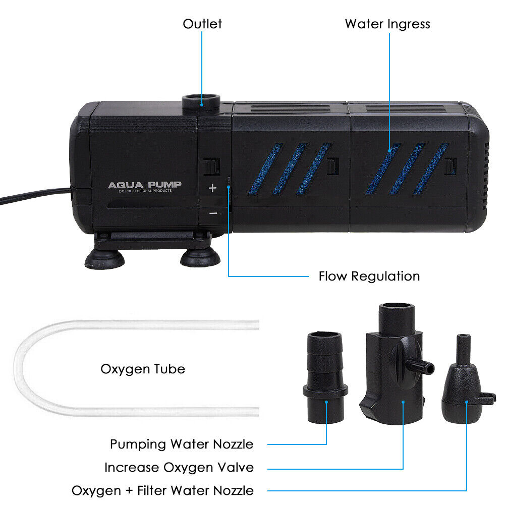 4 In 1 Aquarium Fish Tank Filter Water Pump Internal Purifier Filter Oxygen Wave photo 6