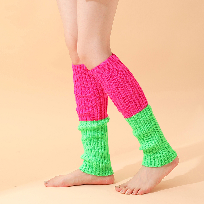 Party Dance Sports Yoga Accessories Women Ribbed Leg Warmers Knitted Wool Crochet Long Boot Socks photo 2