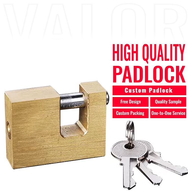 Brass Rectangular Padlock Heavy Duty Rustproof Security For Luggage Cabinet Door Gate photo 1