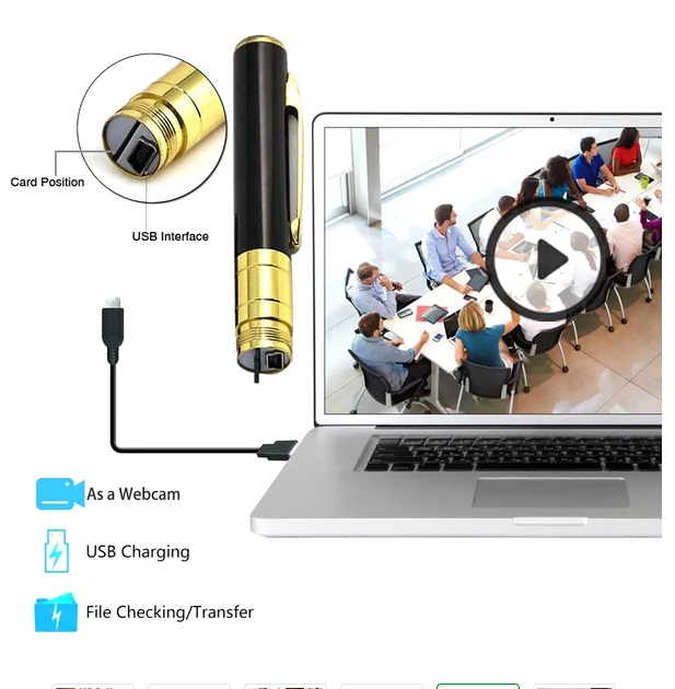 Pen Camera Cam Mini Hidden Pocket Audio Video Recorder DVR Security 1080P HD USA photo 5