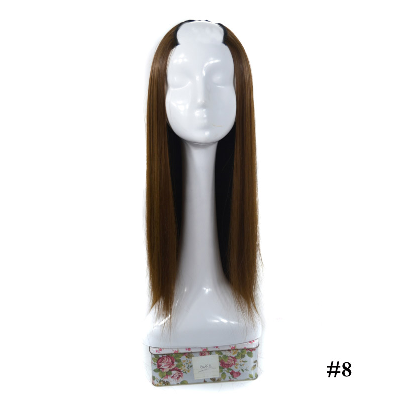 Women's Long Straight Hair U-shaped Half Headgear photo 6