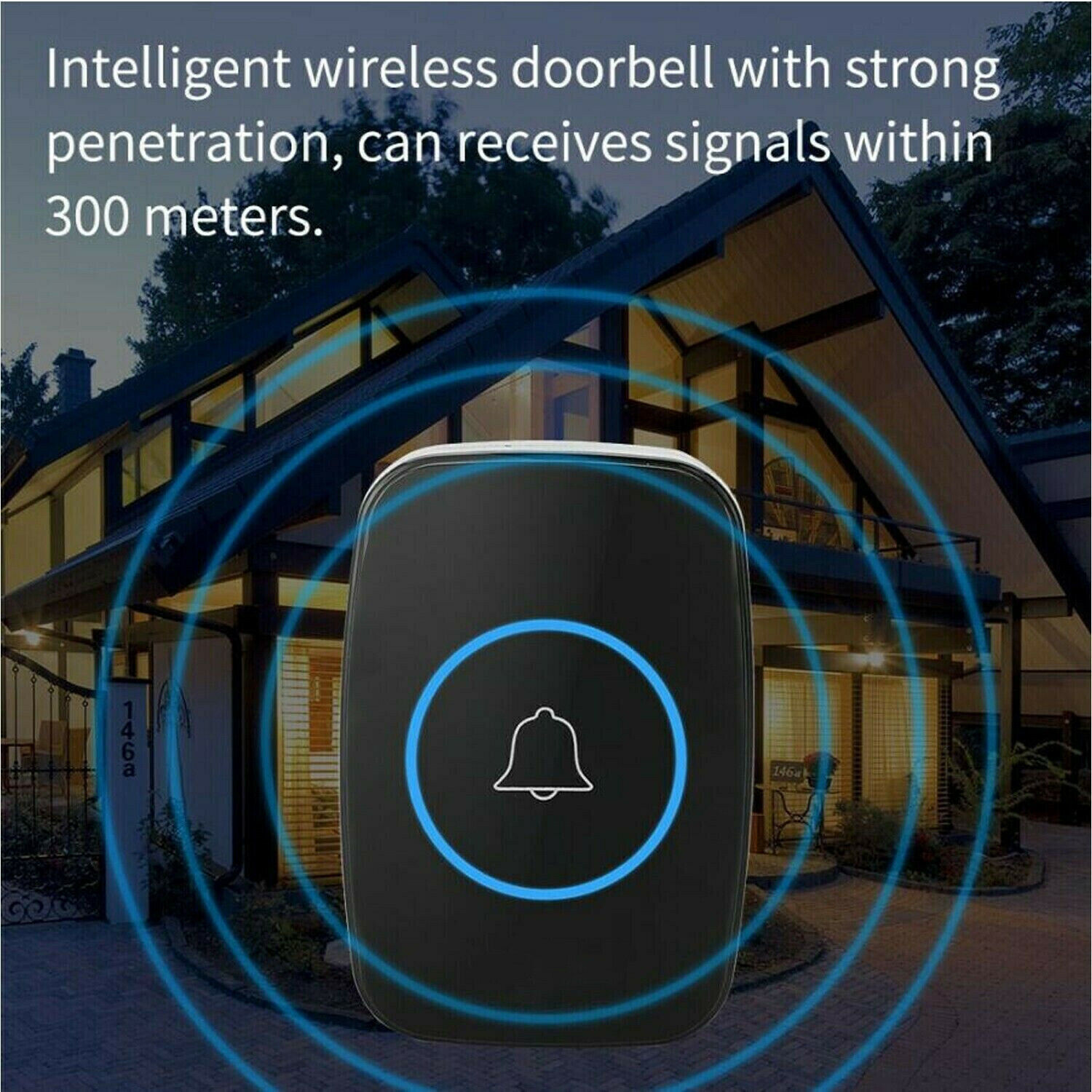 1O00ft Wireless Door Bells Waterproof Long Range Battery Home Cordless Doorbell photo 2