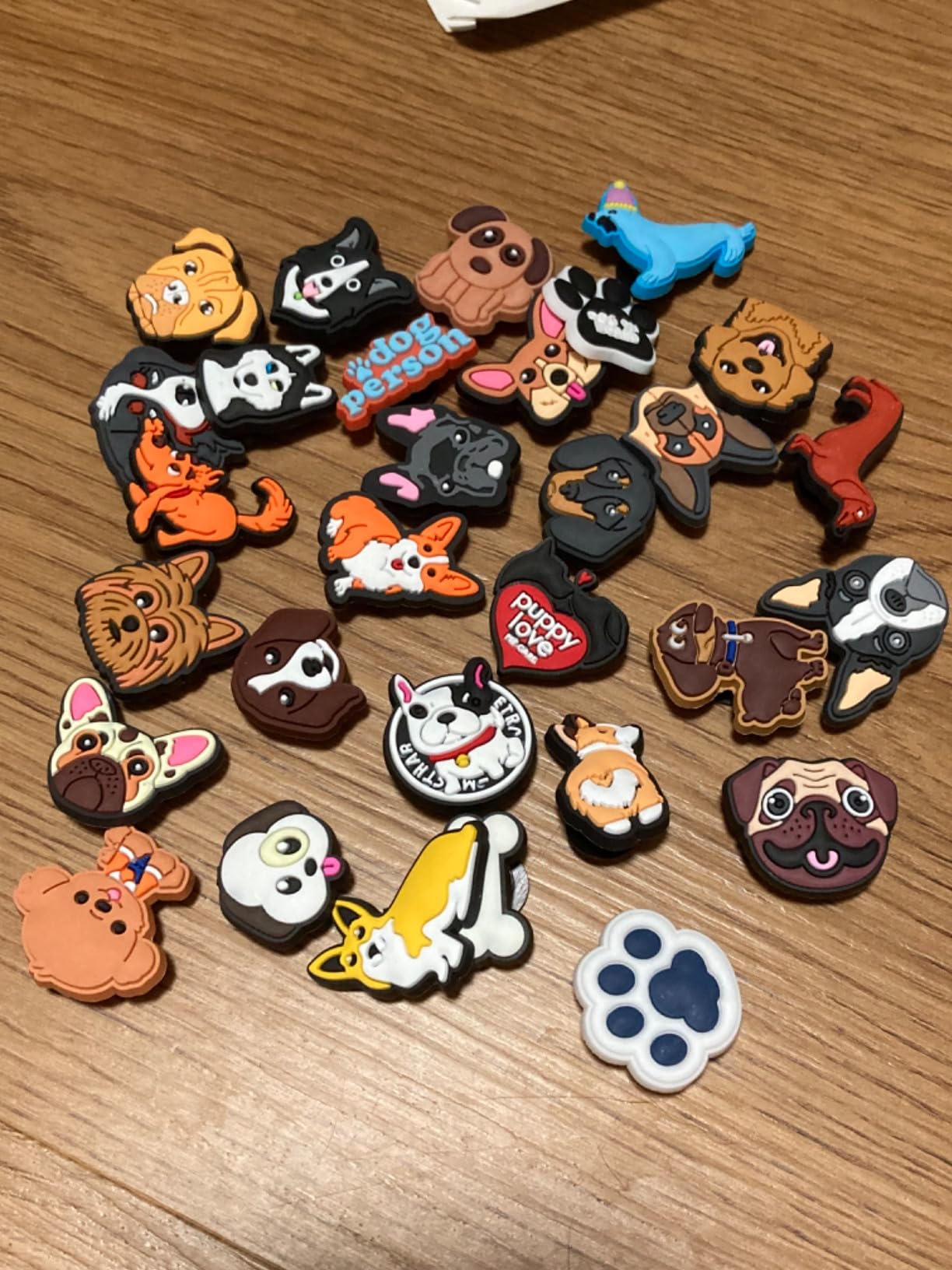 25pcs New Cartoon Animal Dog Series Hole Shoes, Flower Shoes, Buckle Accessories, Cute Garden Shoes Decoration photo 3