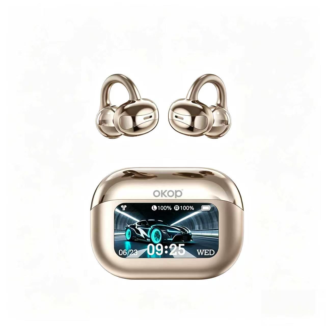 KP-112 Best-selling Wireless Bluetooth Ear-Clip Headphones AI Translation Music Gaming Low Latency In Stock photo 3
