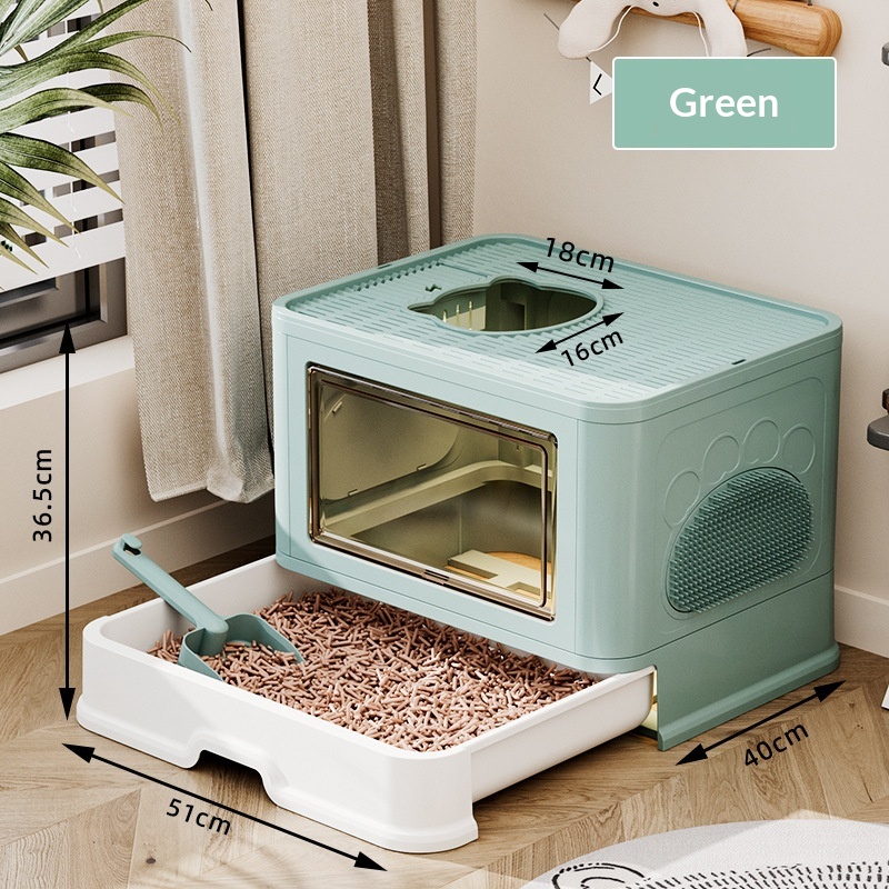 Enclosed Extra-Large Drawer-Type Cat Litter Box photo 2