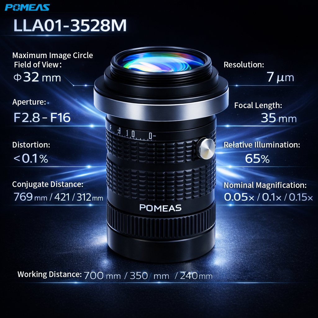 35mm 4K Line Scan Lens 7um 32mm Image Circle F2 8 F16 Low Distortion M42 M72 F Mount PMS LLA01 3528M photo 3