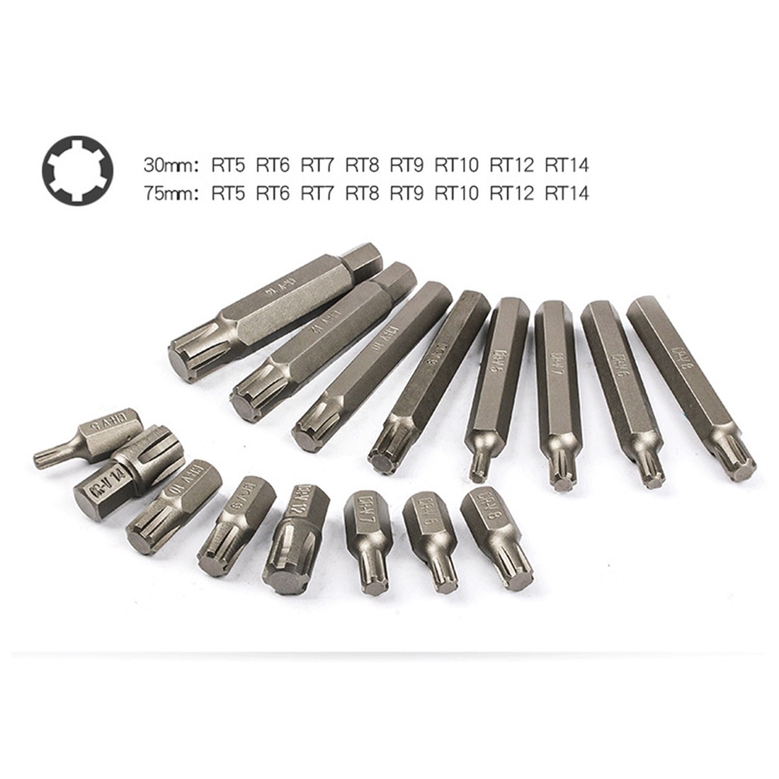 NEW 75Pcs Hex Torx Star Spline Ribe Socket BIT Set photo 5