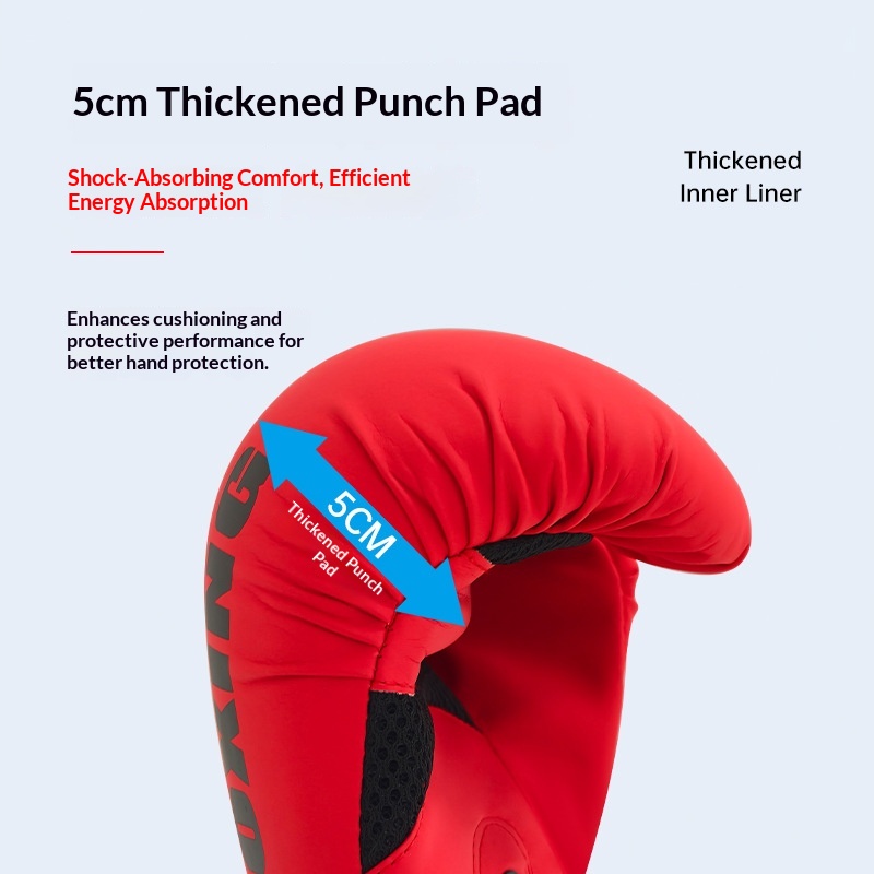 Boxing Gloves Adult. Fighting Sports Unisex Professional Sanda Taekwondo Training Boxing Gloves Fighting Sandbag Practice photo 1