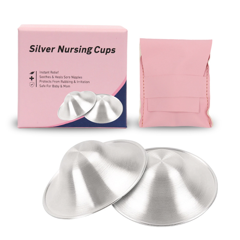 Silver Nipple Protectors Nursing Cups For Breastfeeding Pain Relief Reusable Antibacterial Maternity Care Custom photo 2