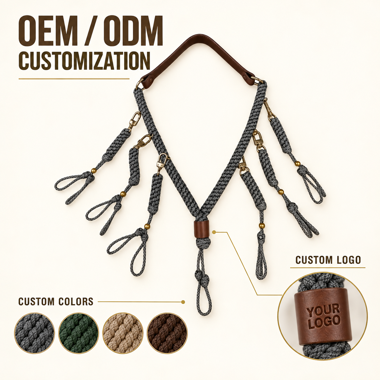 Camo Duck Call Lanyard Eco-Friendly Waterproof Durable Cotton Multi Loop Hunting Game Call Holder Duck Goose Waterfowl Hunting photo 2