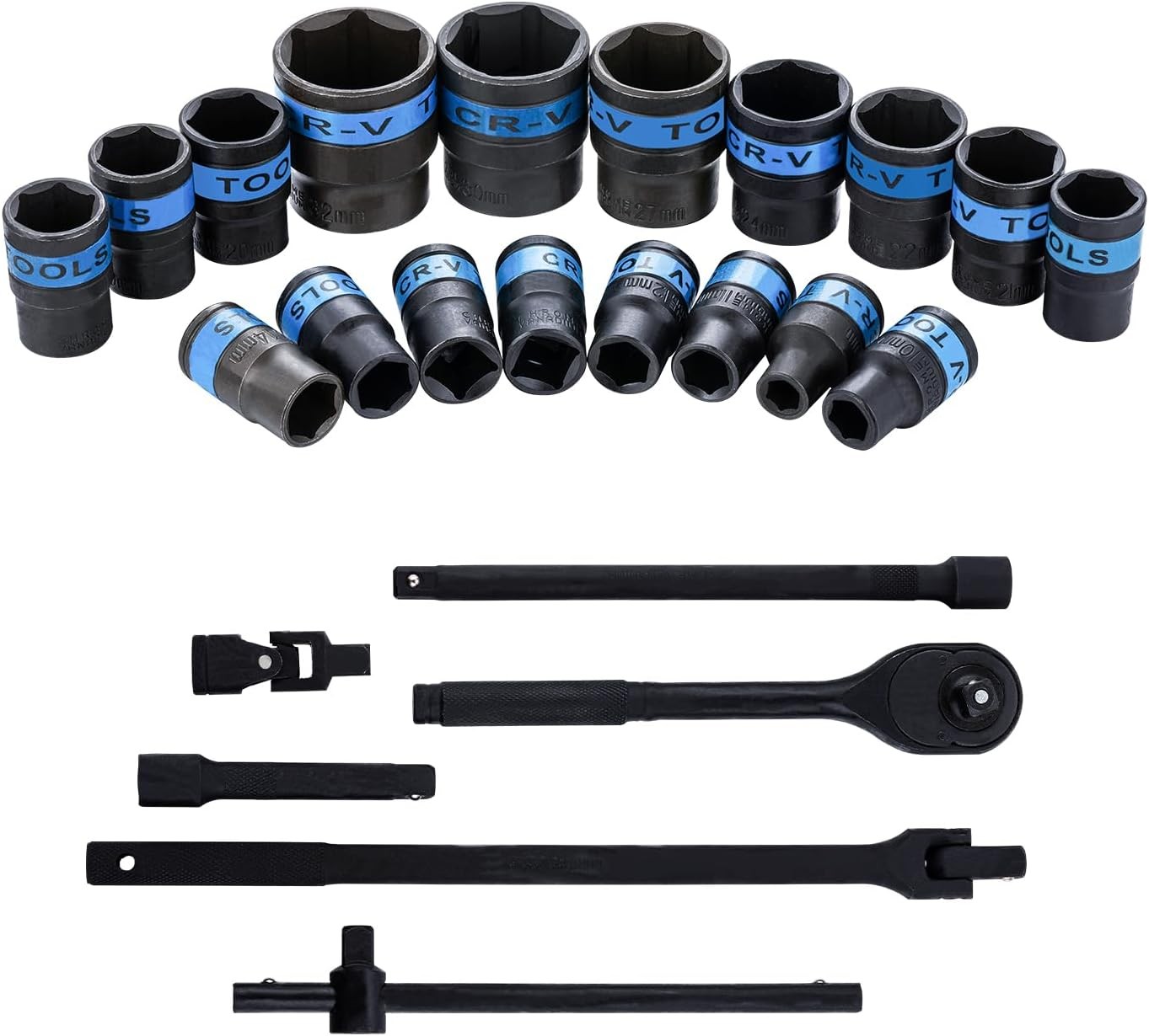 Heavy Duty   Ratchet Wrench 8-32mm Metric Socket Set Metal Case Socket Set photo 4