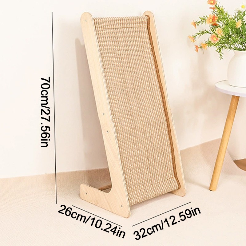 Dual-Use Sisal Cat Scratcher Large Cat Scratcher L Shape Scratch Pad For Cats Q photo 4