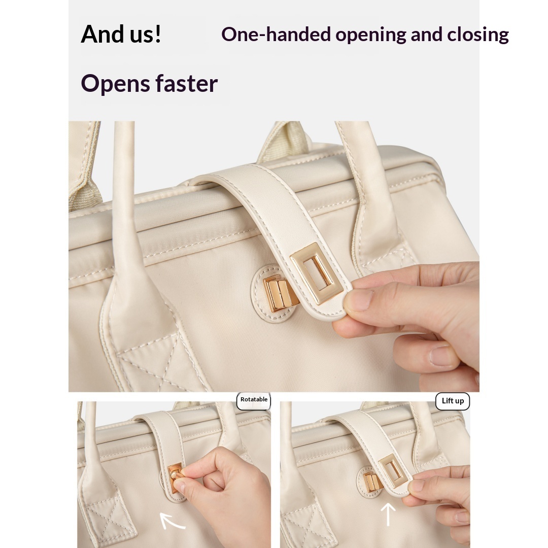 Multi Functional Handheld Backpack Mother And Baby Bag For Outdoor Use, Large Capacity Dry Wet Separation, Mommy Bag - Green photo 4