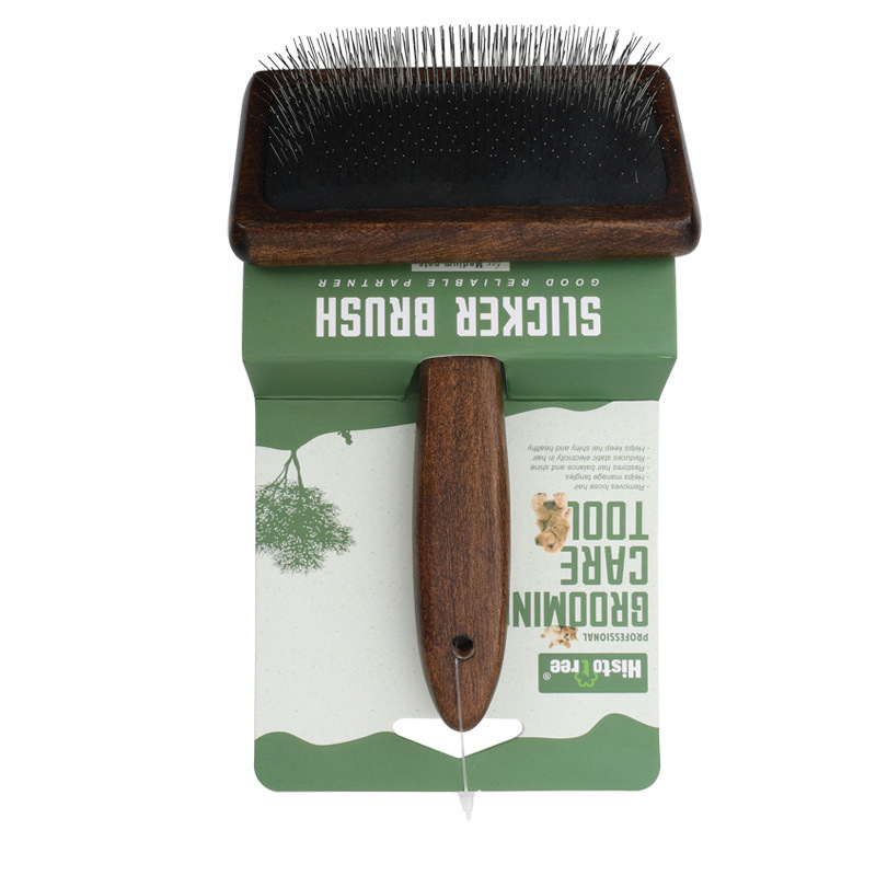 Dog & Cat Brush, Pet Slicker Brush With Bamboo Handle For Large Medium & Short Hair Elegant Grooming Comb For Removing Shedding, Tangles And Dirt photo 6