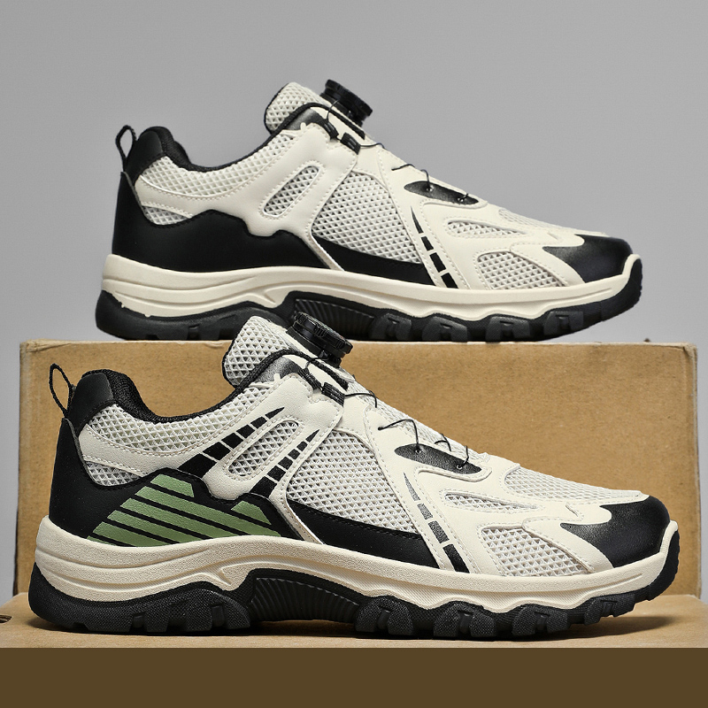 Men's Summer Hiking Shoes, New Breathable Hollow Mesh Sneakers, Non-slip Wear-resistant Casual Dad Shoes For Men photo 3