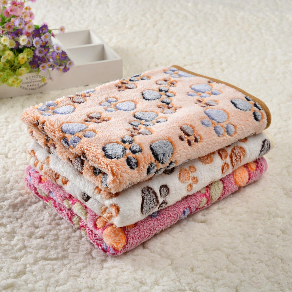 3 Pack Pet Blanket, Soft Plush Paw Print Dog Blanket Washable, Warm Fleece Cat Blanket For Large Medium Dogs, Sofa Couch Bed Cage Protector,23 X 16 In,30 X 20 In,41 X 31 In,47.2 X 39.3 In photo 2