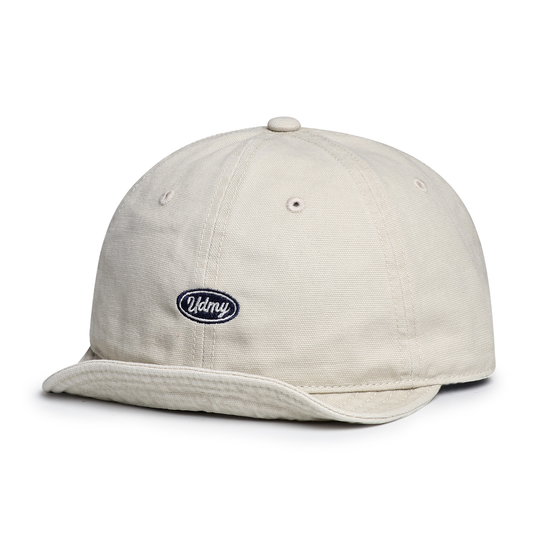 Japanese-style Minimalist Washed And Distressed Soft Brimmed Baseball Cap With Vintage Round Logo And Short Brim For Casual Sun Protection photo 2