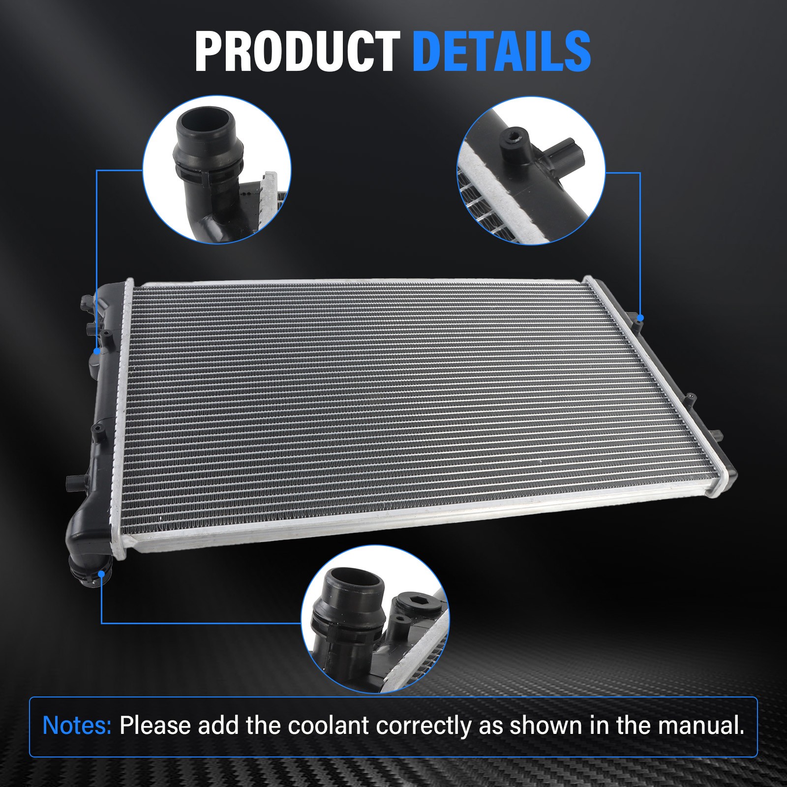 2265 Aluminium Radiator For 1999-2005 -Volkswagen Golf Jetta 2000-2006 -Audi TT photo 8